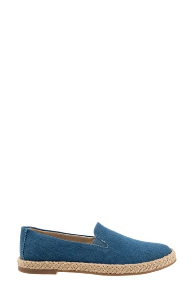 Shop Trotters Poppy Espadrille Flat In Bluejean Text