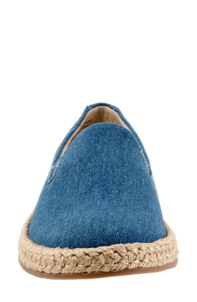 Shop Trotters Poppy Espadrille Flat In Bluejean Text