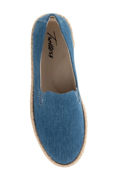 Shop Trotters Poppy Espadrille Flat In Bluejean Text