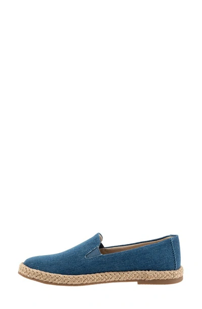 Shop Trotters Poppy Espadrille Flat In Bluejean Text