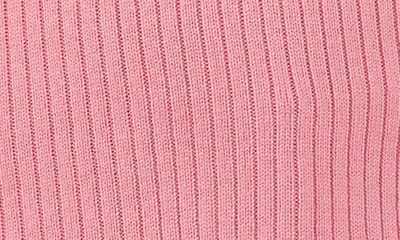 Shop Cece Cable Stitch Sleeve V-neck Sweater In Foxglove Pink