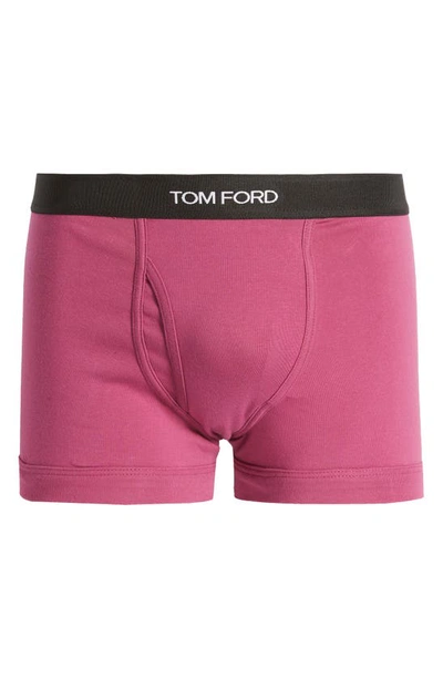 Shop Tom Ford Cotton Stretch Jersey Boxer Briefs In Magenta