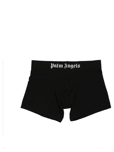 Shop Palm Angels 2-boxer Logo Pack Underwear, Body White/black