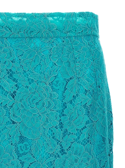 Shop Dolce & Gabbana Lace Skirt Skirts Light Blue