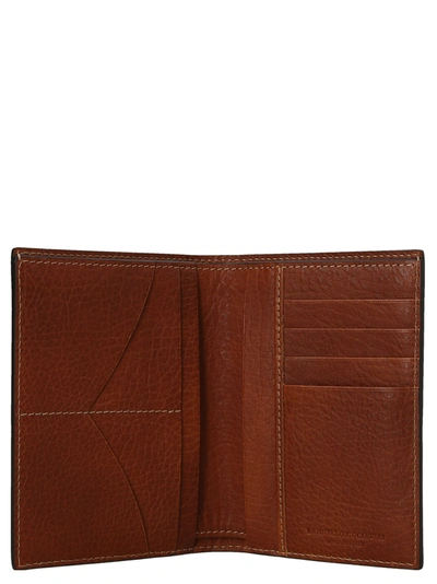 Shop Brunello Cucinelli Leather Wallet Wallets, Card Holders Brown