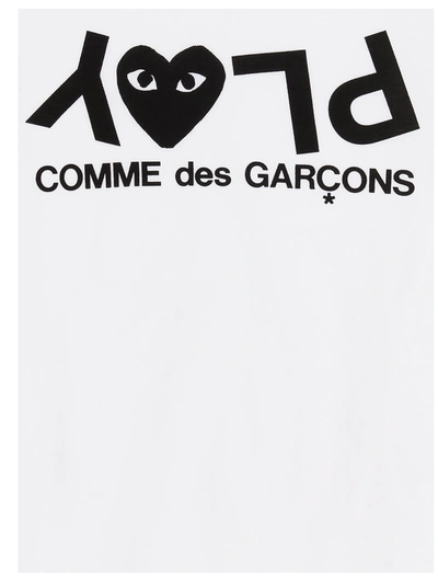 Shop Comme Des Garçons Play Logo Reverse T-shirt White/black