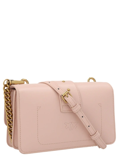 Shop Pinko Love One Mini Classic Crossbody Bags Pink