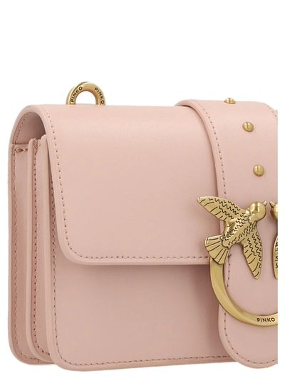 Shop Pinko Love One Mini Classic Crossbody Bags Pink
