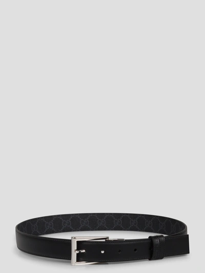 Shop Gucci Rectangular Buckle Reversible Belt