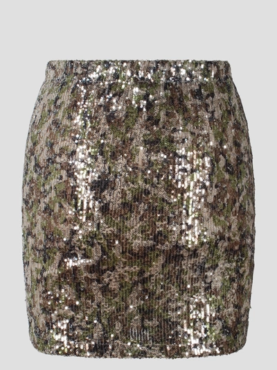 Shop Alessandra Gallo Sequins Mini Skirt