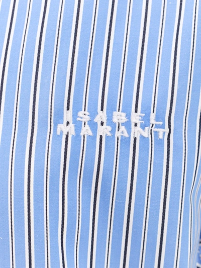 Shop Isabel Marant Cotton Shirt With Striped Motif