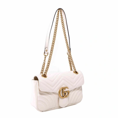 Shop Gucci Matelassé Leather Shoulder Bag With Frontal Gg Logo