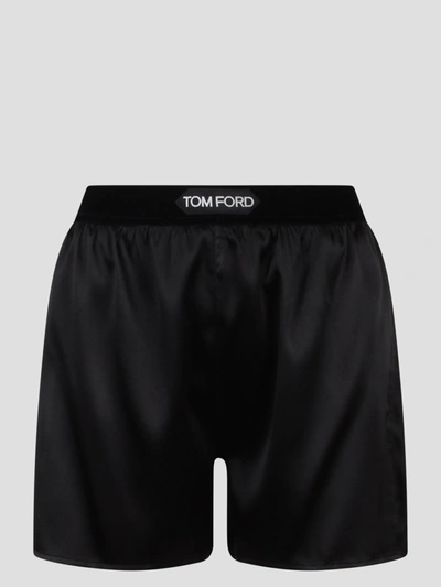 Shop Tom Ford Stretch Silk Satin Boxer Shorts
