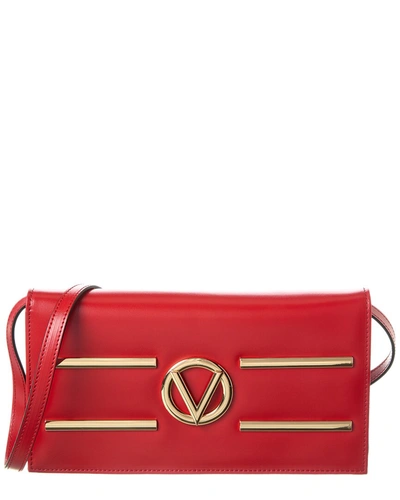 Shop Valentino By Mario Valentino Lena Dorado Leather Shoulder Bag In Red