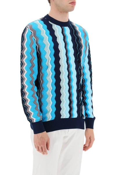 Shop Missoni Zigzag Sweater Men In Multicolor