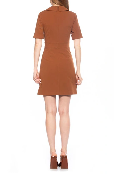 Shop Alexia Admor Harlow Short Sleeve Trench Dress In Camel