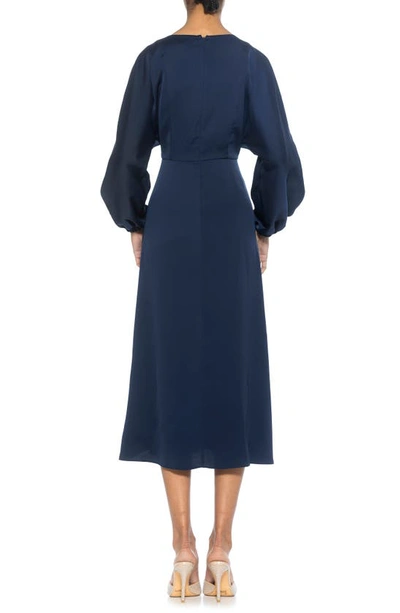 Alexia Admor Constance Fit & Flare Dress In Navy