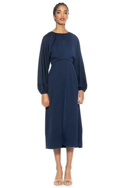 Alexia Admor Constance Fit & Flare Dress In Navy