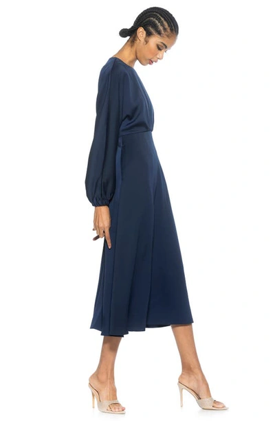 Alexia Admor Constance Fit & Flare Dress In Navy