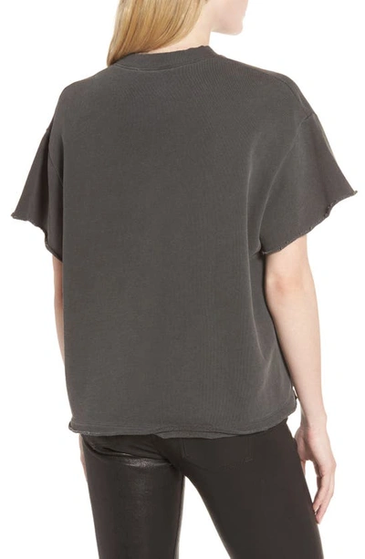 Shop Ag Diana Distressed Sweatshirt In Pigment True Black