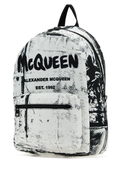 Shop Alexander Mcqueen Backpacks In Blackwhite