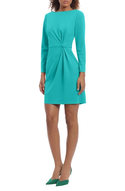 Shop Donna Morgan Long Sleeve Mini Dress In Spectra Green