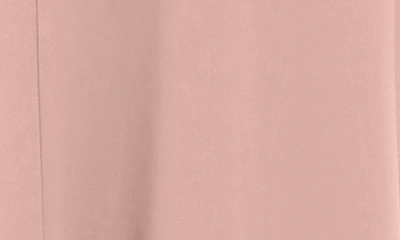 Shop Donna Morgan Mock Neck Button Shoulder Fit & Flare Dress In Shell Pink