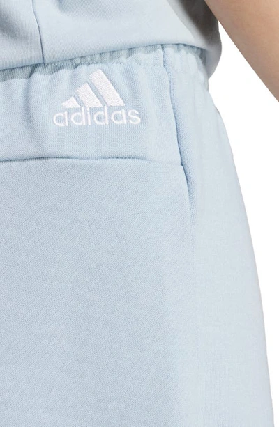 Shop Adidas Originals Cotton French Terry Shorts In Wonder Blue
