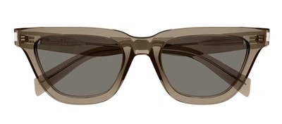 Shop Saint Laurent Sulpice Sl 462 017 Square Sunglasses In Grey