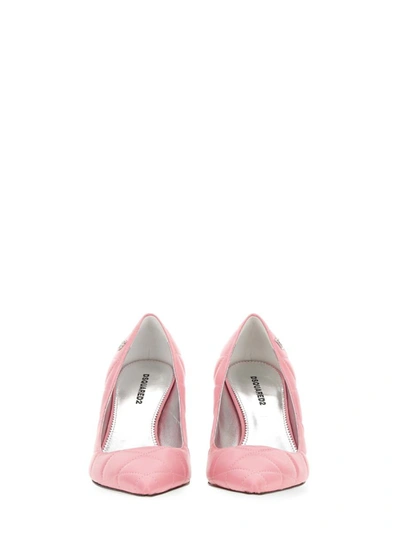 Shop Dsquared2 Quilted Leather Pumps In Pink