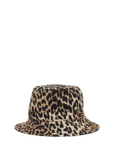 Shop Ganni Bucket Hat In Multicolour