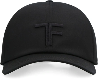 Shop Tom Ford Logo Baseball Cap In Black