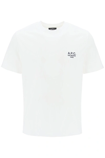 Shop Apc Raymond T Shirt With Logo Embroidery In White