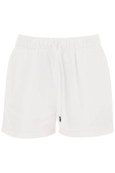 Shop Autry Sweatshorts With Logo Embroidery In White