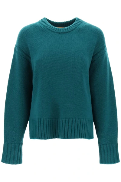 Shop Guest In Residence Crew Neck Sweater In Cashmere In Green