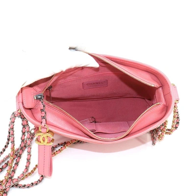 Pre-owned Chanel Gabrielle Pink Leather Shopper Bag ()