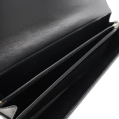 Pre-owned Louis Vuitton Aegean Black Leather Clutch Bag ()