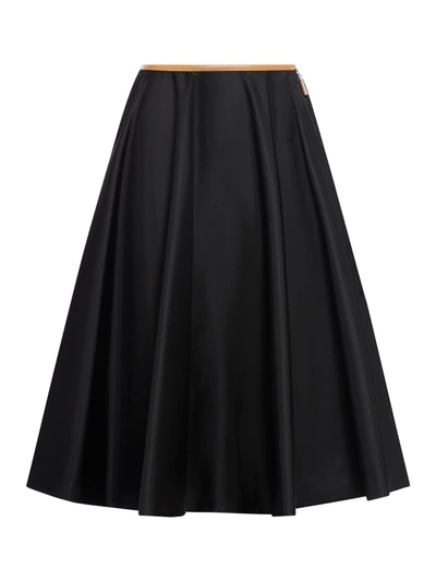 Shop Prada Skirt Re-nylon In Black