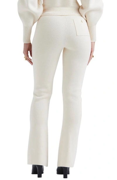 House Of Cb Nereida Rib Flare Pants In Cream