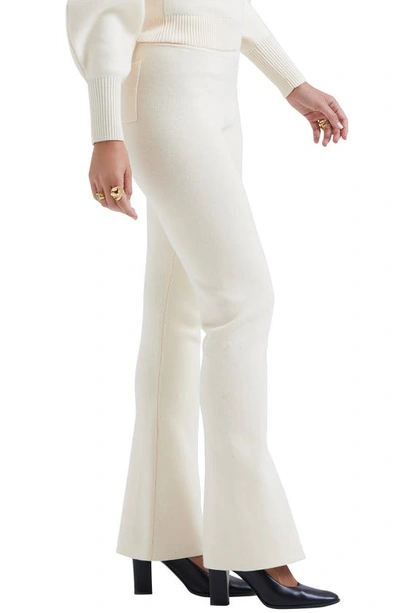 House Of Cb Nereida Rib Flare Pants In Cream