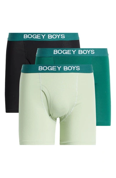 Shop Bogey Boys Assorted 3-pack Cotton Boxer Briefs In Holiday 23 Multi