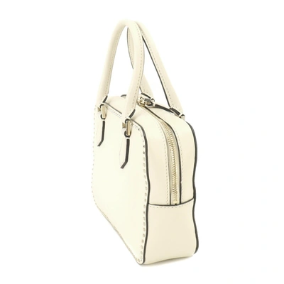 Shop Valentino Garavani Beige Leather Shopper Bag ()