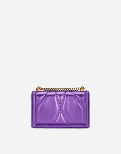 Dolce & Gabbana Purple Devotion Medium Shoulder Bag In Purple