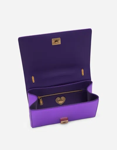 Dolce & Gabbana Purple Devotion Medium Shoulder Bag In Purple