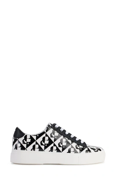 Shop Karl Lagerfeld Cate Diamond Platform Sneaker In Black/ White