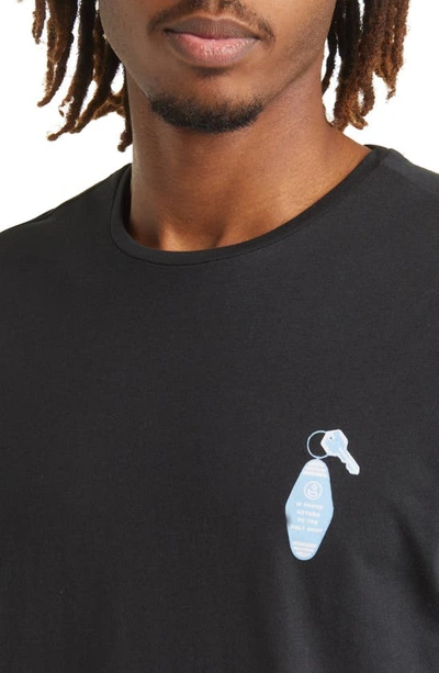 Swannies Motel Key Graphic Tee In Black