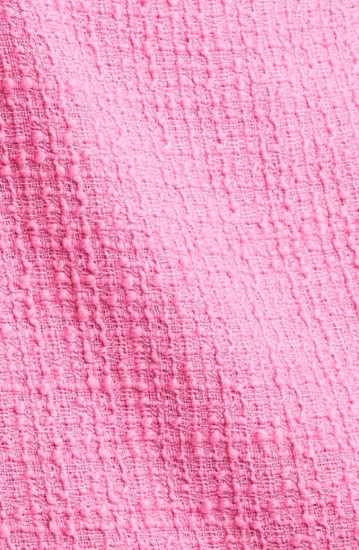 Dolce & Gabbana Frayed Wool-blend Tweed Mini Skirt In Pink