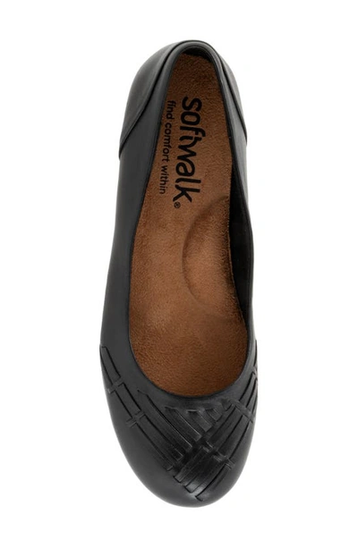 Shop Softwalk Sonoma Weave Flat In Black