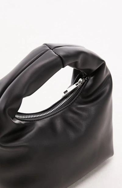 Shop Topshop Groovy Puffy Faux Leather Top Handle Grab Bag In Black