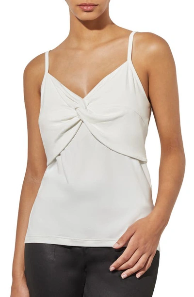 Shop Ming Wang Knot Detail Jersey Camisole In White